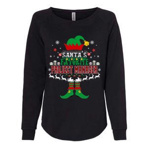 Elf Xmas Gift SantaS Favorite Project Manager Ugly Sweater Womens California Wash Sweatshirt