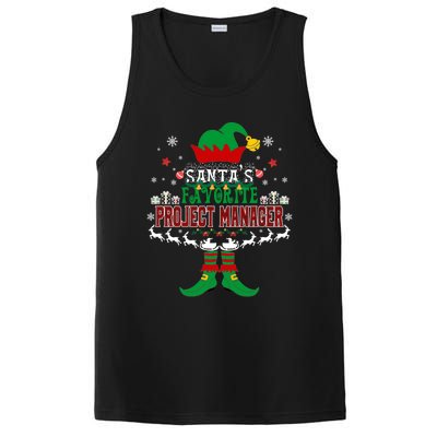 Elf Xmas Gift SantaS Favorite Project Manager Ugly Sweater PosiCharge Competitor Tank