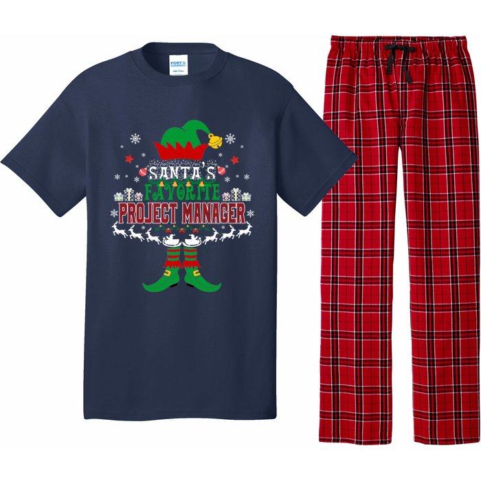 Elf Xmas Gift SantaS Favorite Project Manager Ugly Sweater Pajama Set