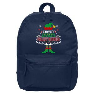 Elf Xmas Gift SantaS Favorite Project Manager Ugly Sweater 16 in Basic Backpack