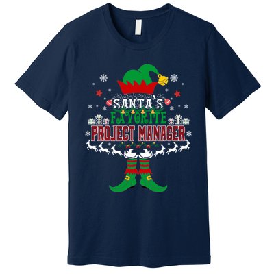 Elf Xmas Gift SantaS Favorite Project Manager Ugly Sweater Premium T-Shirt