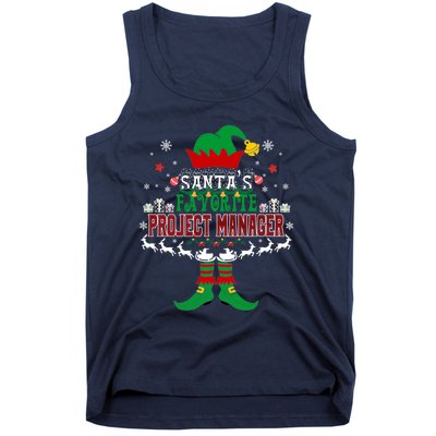 Elf Xmas Gift SantaS Favorite Project Manager Ugly Sweater Tank Top