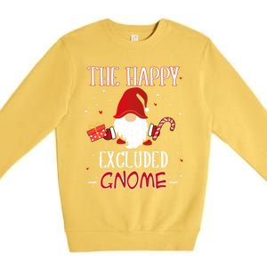 Excluded Xmas Gnome Christmas Group Costume Gift Premium Crewneck Sweatshirt