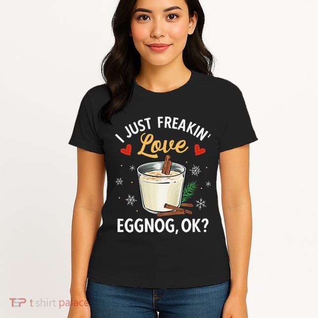 Eggnog Xmas Merry Christmas Womens T-Shirt