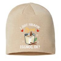 Eggnog Xmas Merry Christmas Sustainable Beanie