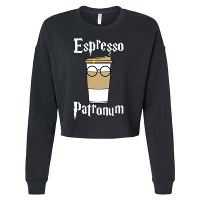 Espresso Patronum Funny Coffee Cropped Pullover Crew
