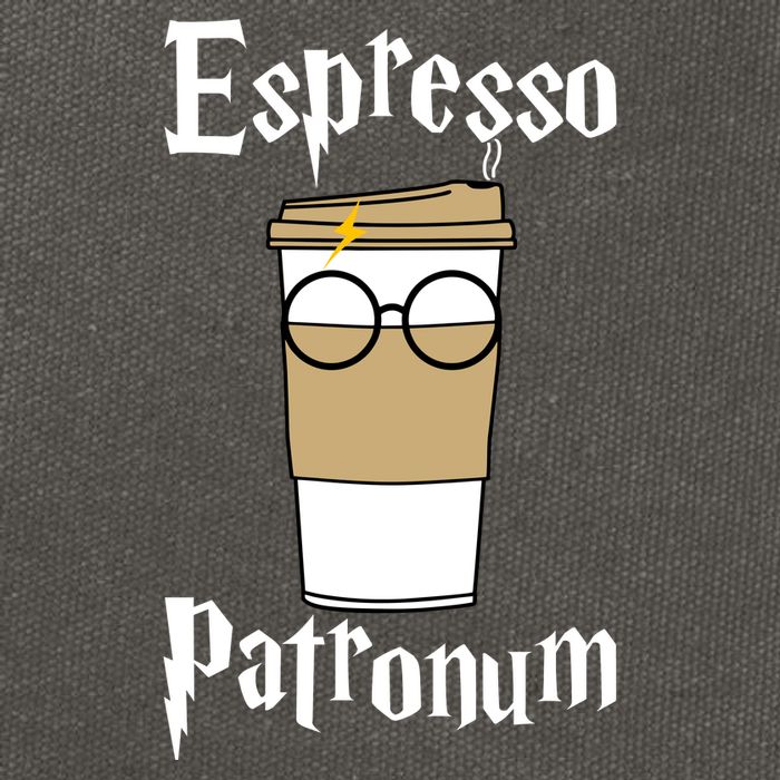 Espresso Patronum Funny Coffee Cotton Canvas Backpack