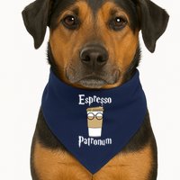 Espresso Patronum Funny Coffee USA-Made Doggie Bandana