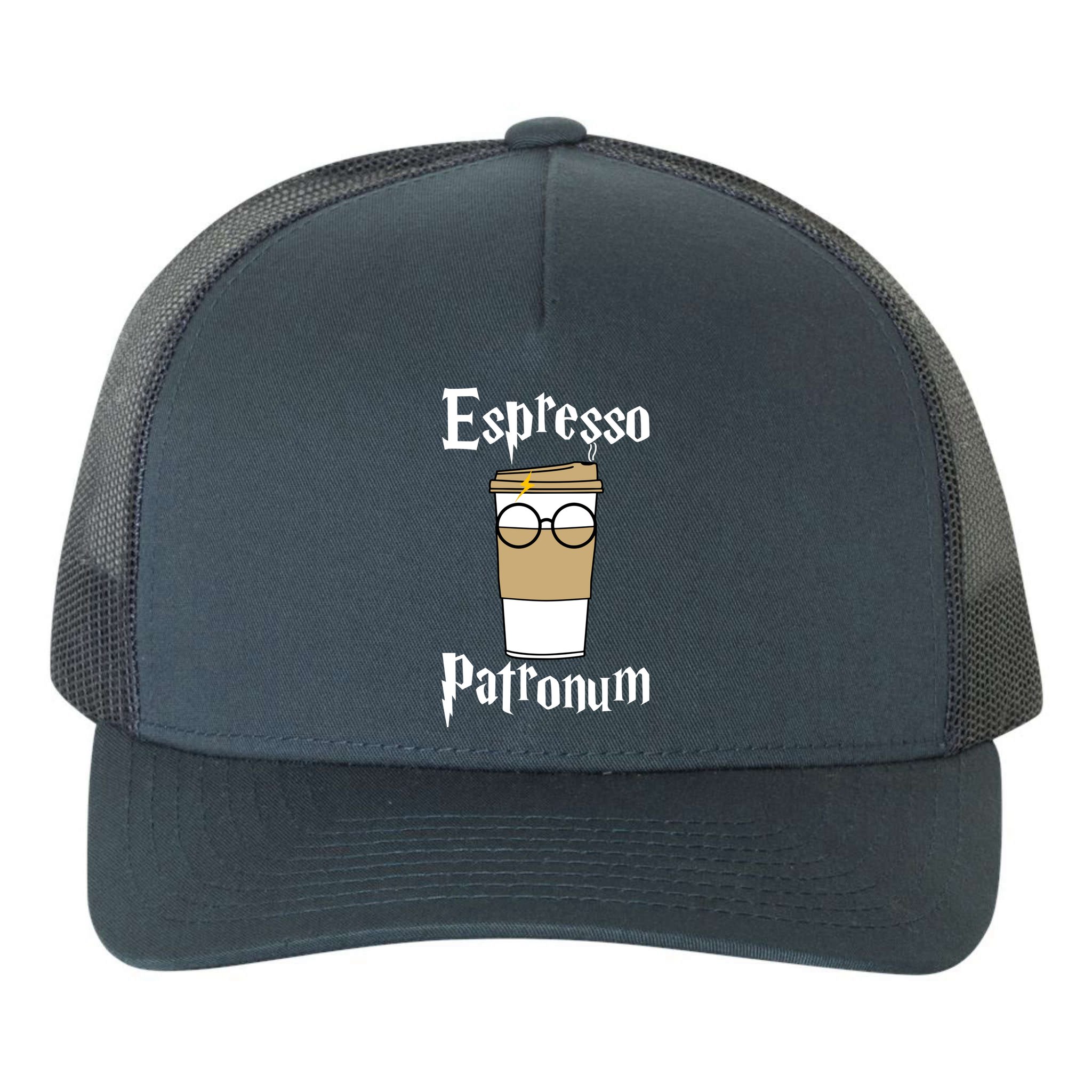 Espresso Patronum Funny Coffee Yupoong Adult 5-Panel Trucker Hat