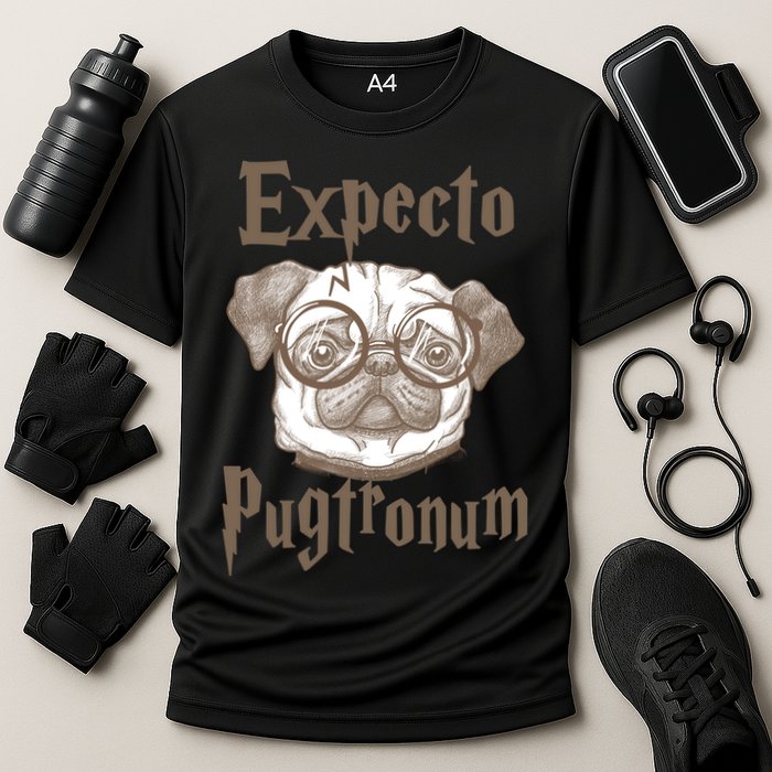 Expecto Pugtronum Funny Pug Performance Shirt
