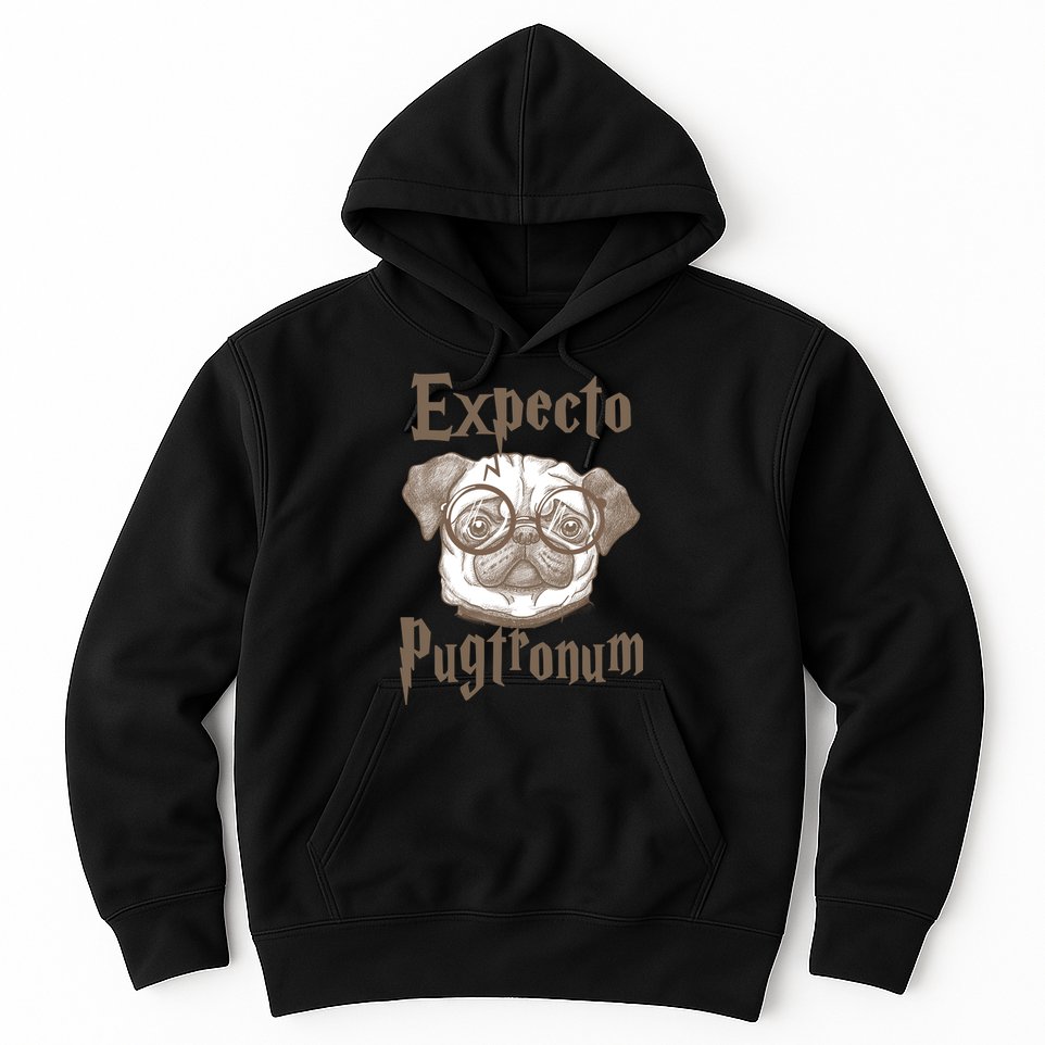 Expecto Pugtronum Funny Pug Hoodie
