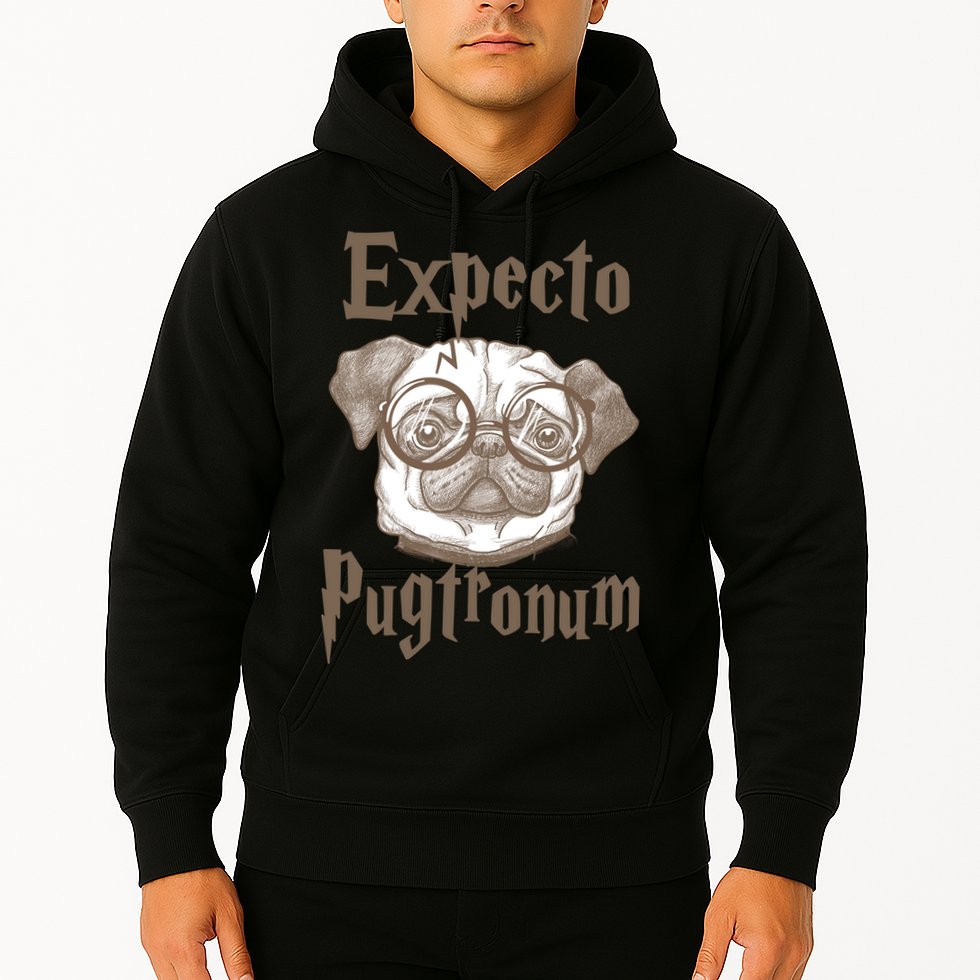 Expecto Pugtronum Funny Pug Hoodie