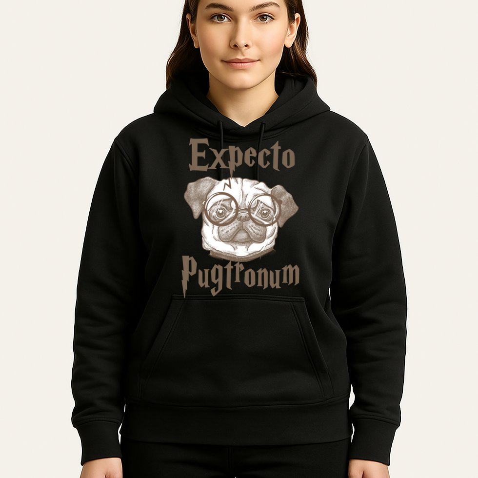 Expecto Pugtronum Funny Pug Hoodie