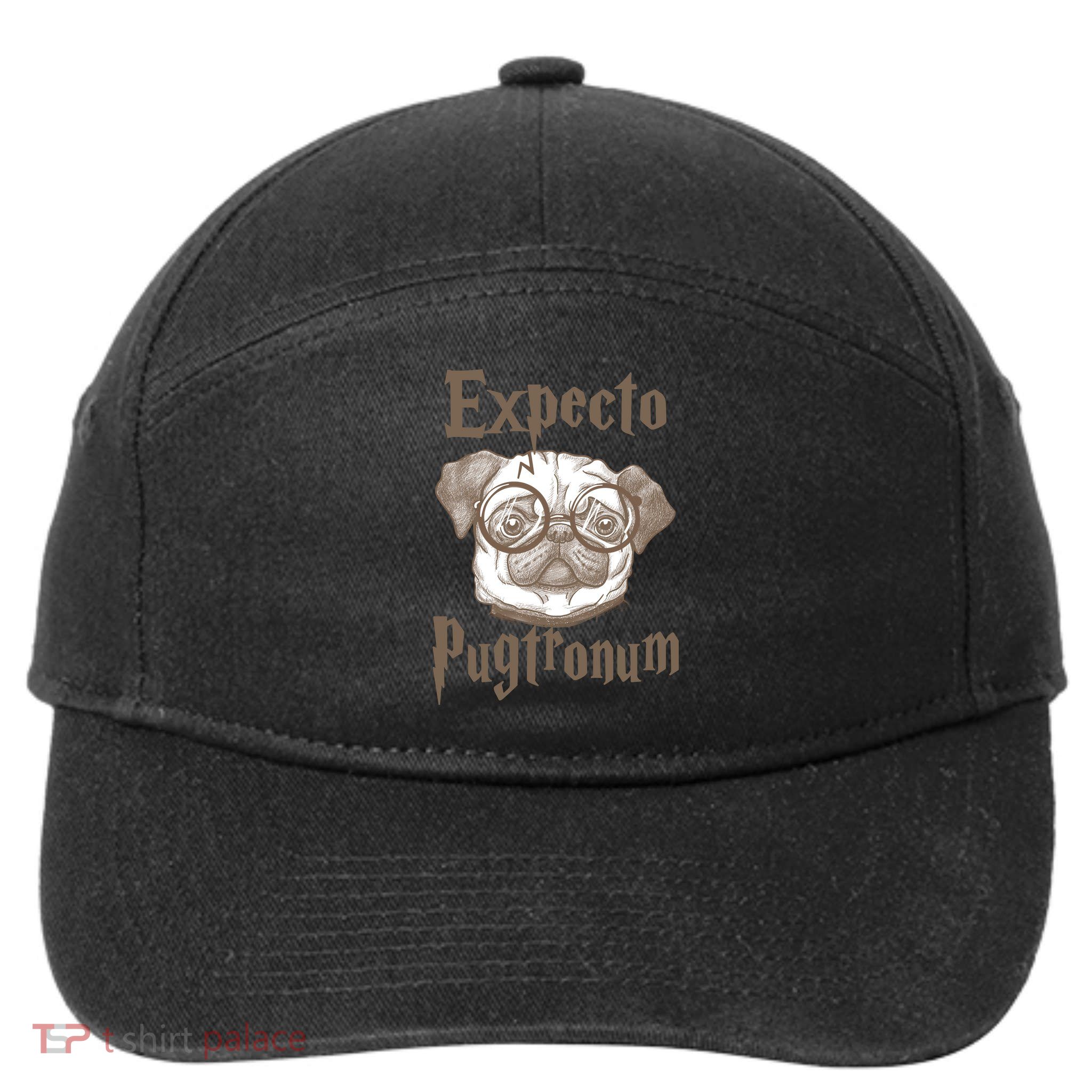 Expecto Pugtronum Funny Pug 7-Panel Snapback Hat