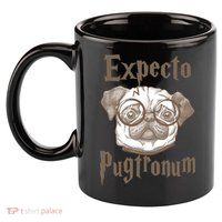 Expecto Pugtronum Funny Pug 11oz C Handle Ceramic Mug