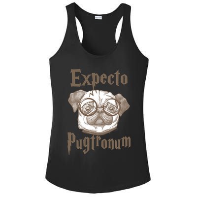 Expecto Pugtronum Funny Pug Ladies PosiCharge Competitor Racerback Tank
