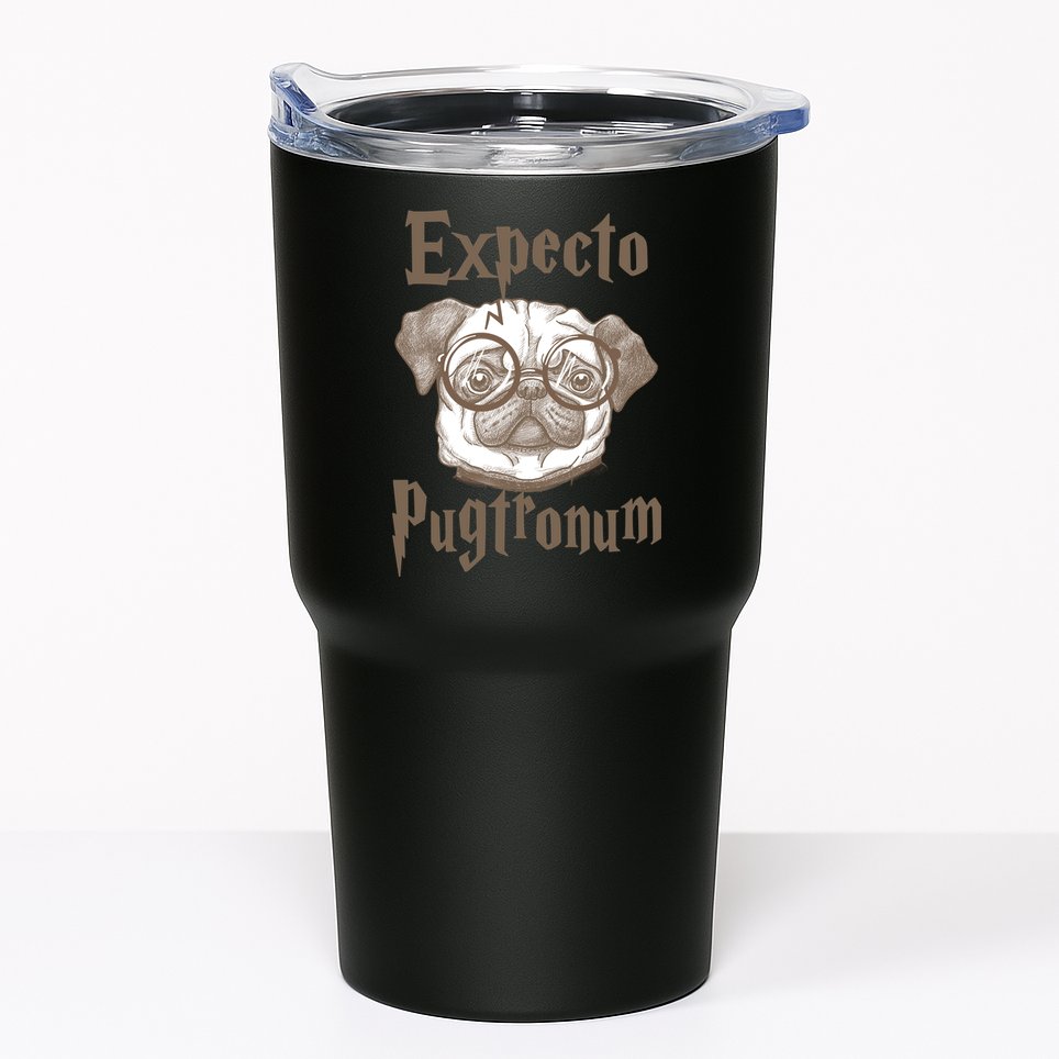 Expecto Pugtronum Funny Pug Tumbler