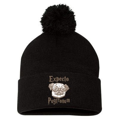 Expecto Pugtronum Funny Pug Pom Pom 12in Knit Beanie