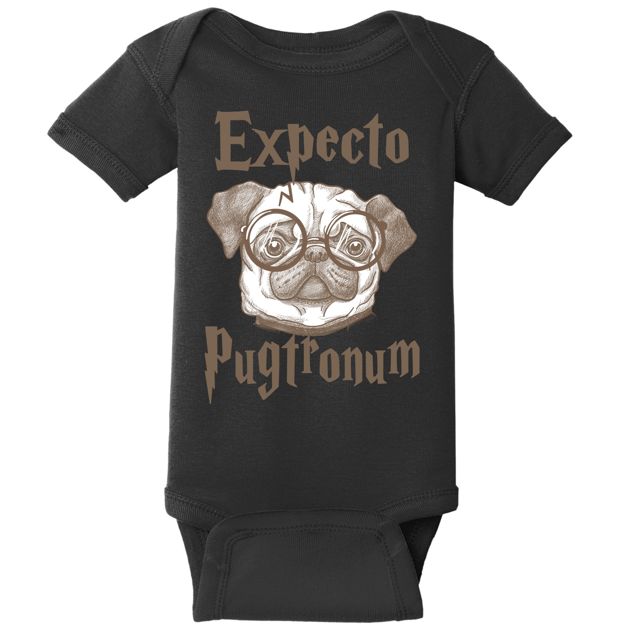 Expecto Pugtronum Funny Pug Baby Bodysuit