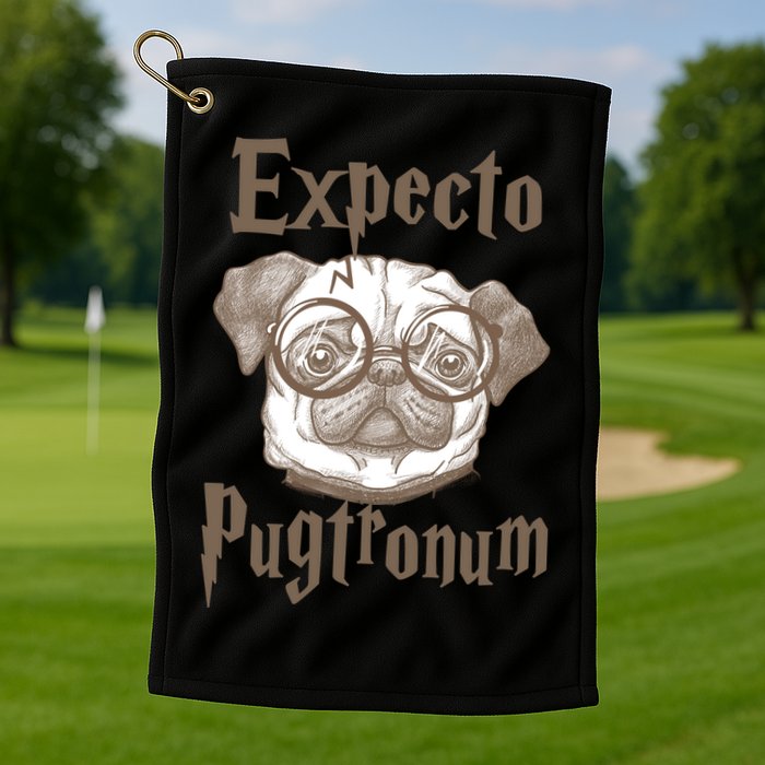 Expecto Pugtronum Funny Pug Golf Towel