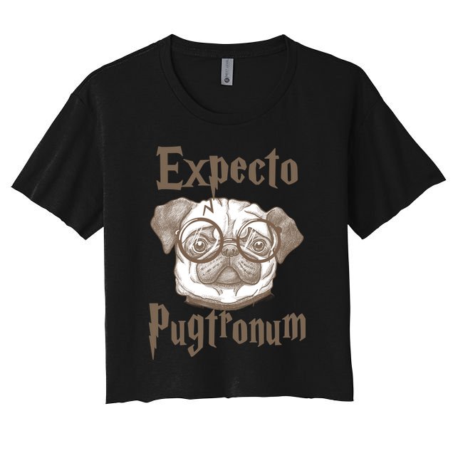 Expecto Pugtronum Funny Pug Crop Top