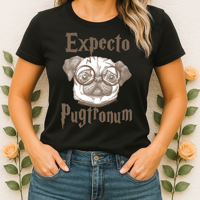 Expecto Pugtronum Funny Pug Womens T-Shirt