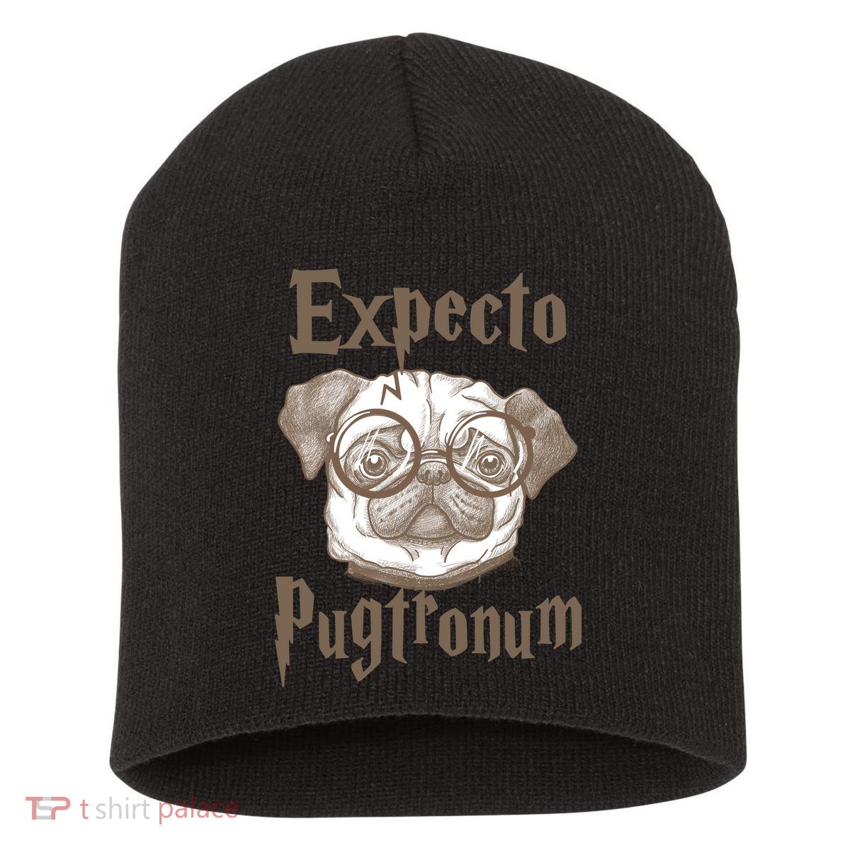 Expecto Pugtronum Funny Pug Short Acrylic Beanie