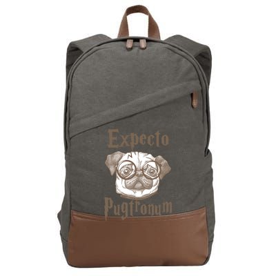 Expecto Pugtronum Funny Pug Cotton Canvas Backpack