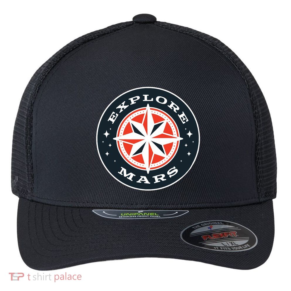Explore Mars Flexfit Unipanel Trucker Cap