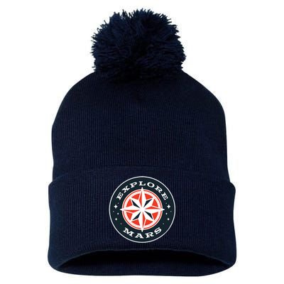 Explore Mars Pom Pom 12in Knit Beanie