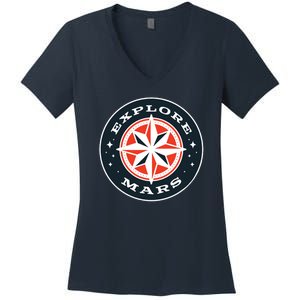 Explore Mars Women's V-Neck T-Shirt