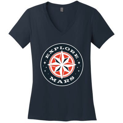 Explore Mars Women's V-Neck T-Shirt