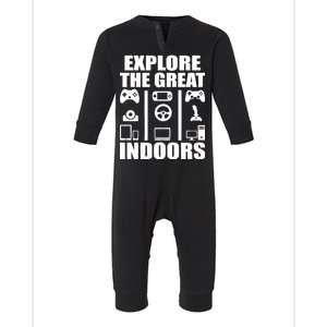 Explore The Great Indoors Funny Video Game Infant Fleece One Piece