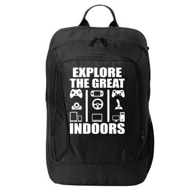 Explore The Great Indoors Funny Video Game City Backpack