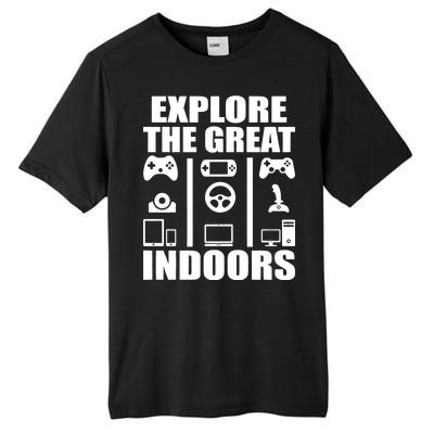 Explore The Great Indoors Funny Video Game Tall Fusion ChromaSoft Performance T-Shirt