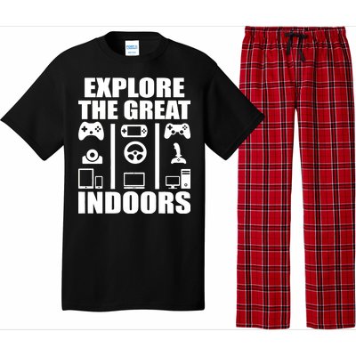 Explore The Great Indoors Funny Video Game Pajama Set