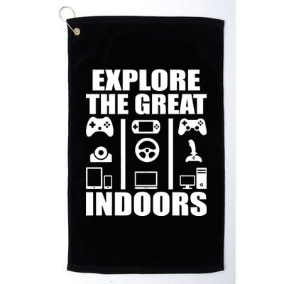 Explore The Great Indoors Funny Video Game Platinum Collection Golf Towel