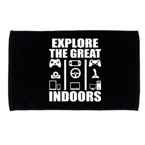 Explore The Great Indoors Funny Video Game Microfiber Hand Towel