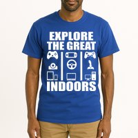 Explore The Great Indoors Funny Video Game Tall T-Shirt