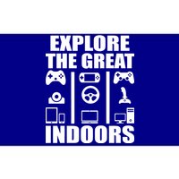 Explore The Great Indoors Funny Video Game Bumper Sticker