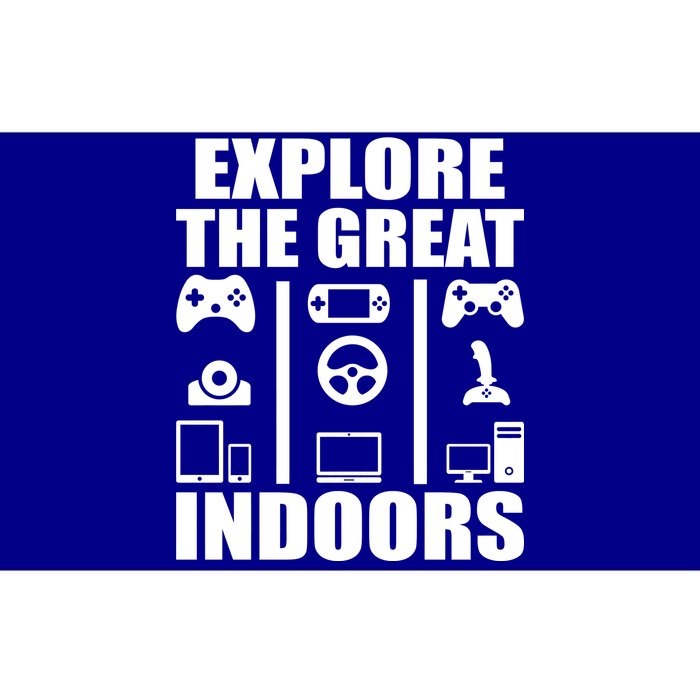 Explore The Great Indoors Funny Video Game Bumper Sticker