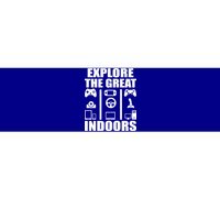 Explore The Great Indoors Funny Video Game Bumper Sticker