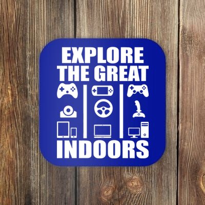 Explore The Great Indoors Funny Video Game Coaster