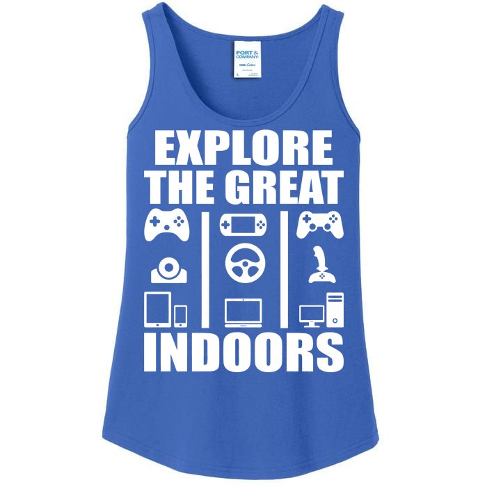 Explore The Great Indoors Funny Video Game Ladies Essential Tank