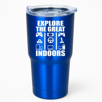 Explore The Great Indoors Funny Video Game Tumbler