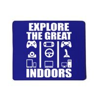 Explore The Great Indoors Funny Video Game Mousepad