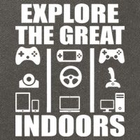 Explore The Great Indoors Funny Video Game Cotton Canvas Backpack