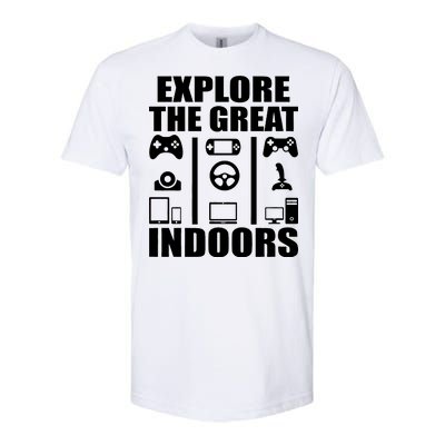 Explore The Great Indoors Funny Video Game Softstyle® CVC T-Shirt