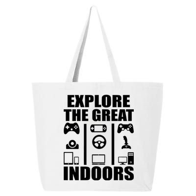 Explore The Great Indoors Funny Video Game 25L Jumbo Tote