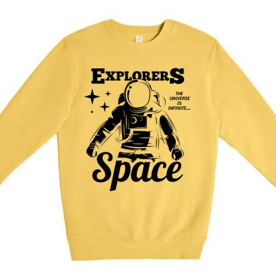 Explorers In Space Premium Crewneck Sweatshirt